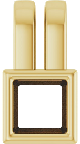 Pakabukas „Bezel-Set Solitaire“ 14k yellow gold Square 3mm (1)