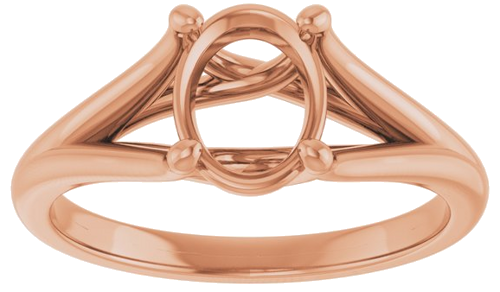 Sužadėtuvių Žiedas „Solitaire“ 14k rose gold Oval 8mm x 6mm (3)