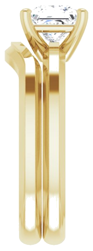 Sužadėtuvių Žiedas „Solitaire“ 14k yellow gold Square 5.5mm (9)