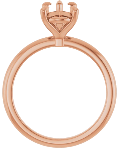Sužadėtuvių Žiedas „Claw-Prong“ 14k rose gold Pear 10mm x 7mm (2)