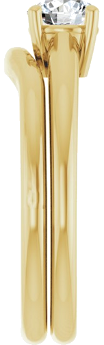 Sužadėtuvių Žiedas 585 Geltonojo Aukso Round 5.2mm (9)