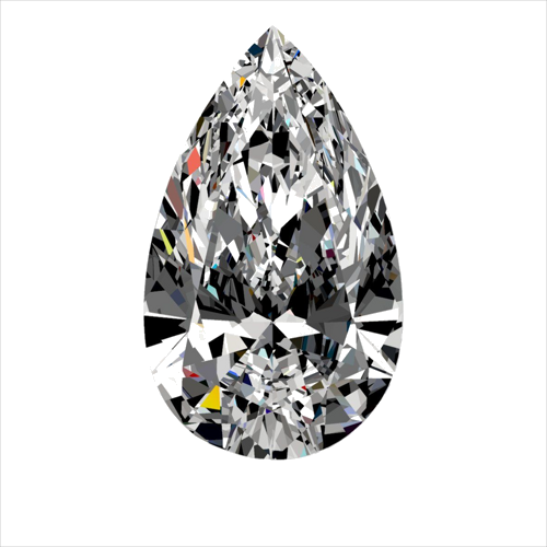 0.3 carat G-SI1 Natūralus Pear Deimantas (1)