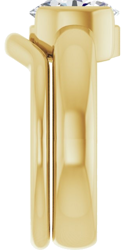 Sužadėtuvių Žiedas „Half-Bezel Solitaire“ 18k yellow gold Oval 9mm x 7mm (9)