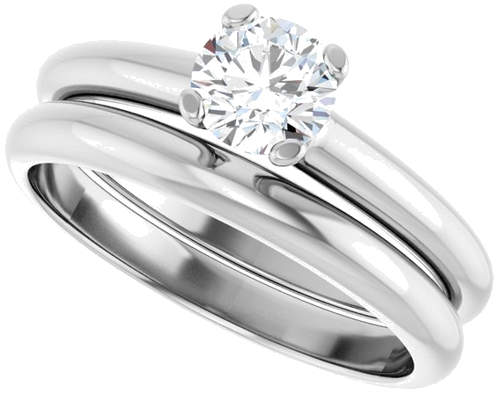 14K White 5.2 mm Round Solitaire Engagement Ring Mounting (10)