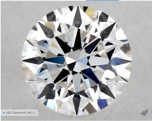 0.5 carat F-VS1 Excellent cut Natūralus Round Deimantas (1)