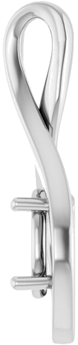 14K White  8x6 mm Oval Pendant Mounting (3)