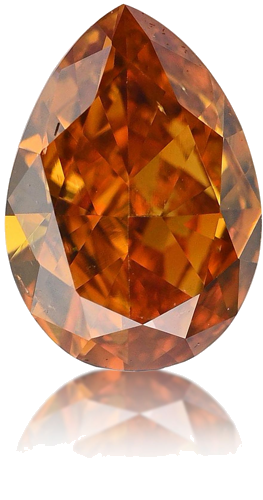 0.25 carat Fancy Deep Yellowish Orange-SI2 Natūralus Pear Deimantas (1)