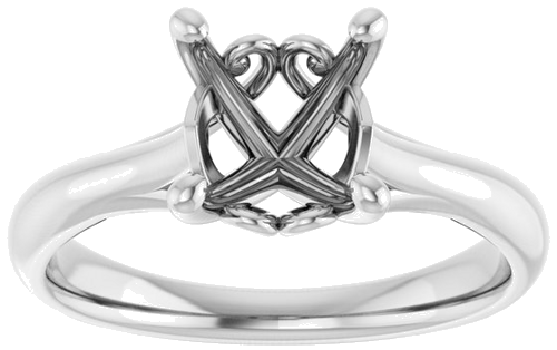 Sužadėtuvių Žiedas „Solitaire“ 14k white gold Round 8mm (3)