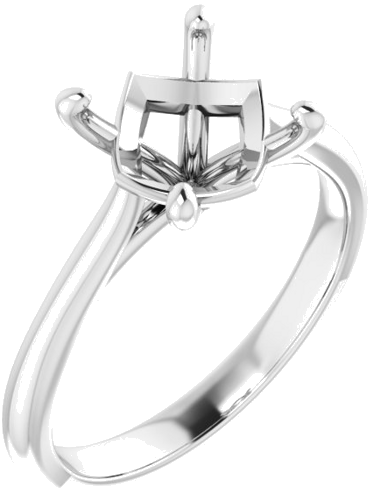 Sužadėtuvių Žiedas „Solitaire“ 750 Baltojo Aukso Round 8.8mm (1)