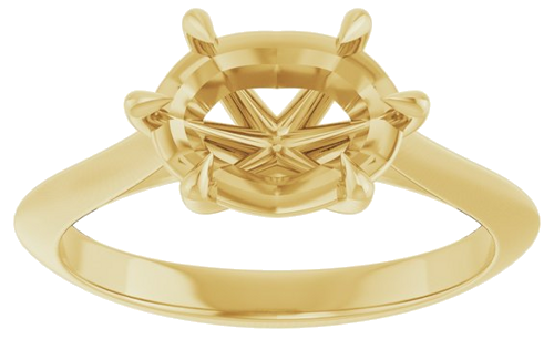Sužadėtuvių Žiedas „Claw-Prong Solitaire“ 14k yellow gold Oval 9mm x 7mm (3)