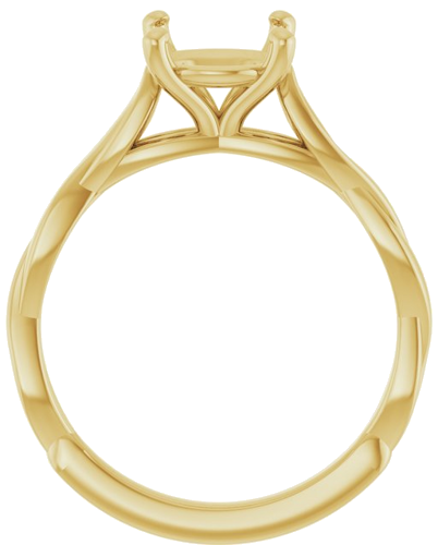Sužadėtuvių Žiedas „Infinity-Inspired“ 14k yellow gold Round 8mm (2)