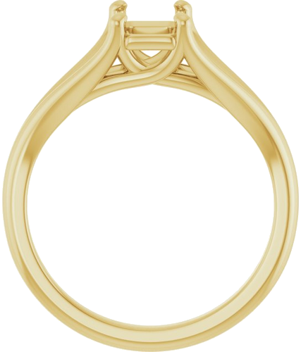 Sužadėtuvių Žiedas „Solitaire“ 585 Geltonojo Aukso Emerald 7mm x 5mm (2)