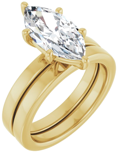 Sužadėtuvių Žiedas „Solitaire“ 14k yellow gold Marquise 14mm x 7mm (6)