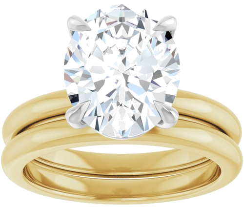 Sužadėtuvių Žiedas „Claw-Prong“ 14k yellow/white gold Oval 11mm x 9mm (8)