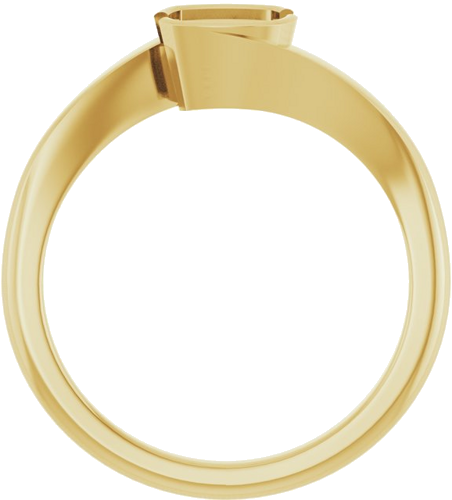 Sužadėtuvių Žiedas „Half-Bezel Solitaire“ 10k yellow gold Cushion 5.5mm (2)