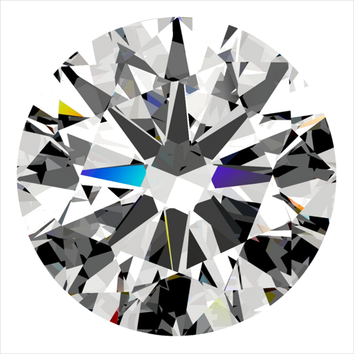 0.5 carat F-VS2 Excellent cut Natūralus Round Deimantas (1)