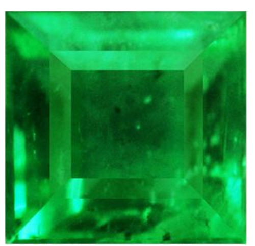 0.69 carat GREEN Square Smaragdas (1)