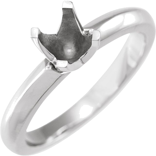 Sužadėtuvių Žiedas „Low Solstice Solitaire®“ 585 Baltojo Aukso Round 5.8mm (1)