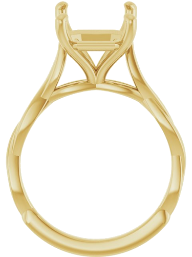 Sužadėtuvių Žiedas „Infinity-Inspired“ 14k yellow gold Emerald 11mm x 9mm (2)