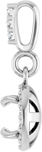 Pakabukas „Halo-Style“ 14k white gold Round 4.1mm (3)