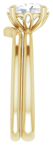 Sužadėtuvių Žiedas „Solitaire“ 585 Geltonojo Aukso Oval 8mm x 6mm (9)