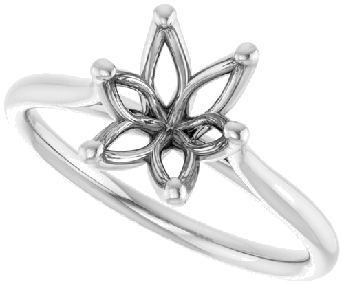 Sužadėtuvių Žiedas „Solitaire“ 585 Baltojo Aukso Oval 9mm x 7mm (5)