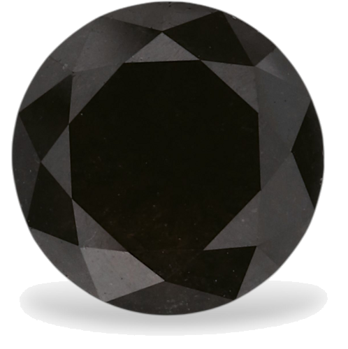 1.67 carat Fancy Black-VVS2 Excellent cut Natūralus Round Deimantas (1)