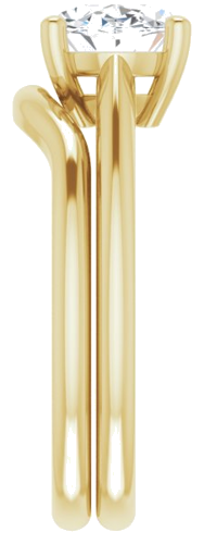 Sužadėtuvių Žiedas „Solitaire“ 14k yellow gold Oval 9mm x 7mm (9)