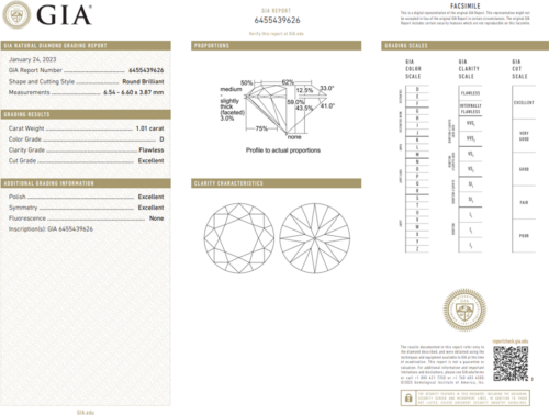 1.01 Carat D-FL Excellent Cut (3EX) natūralus Round Deimantas (2)