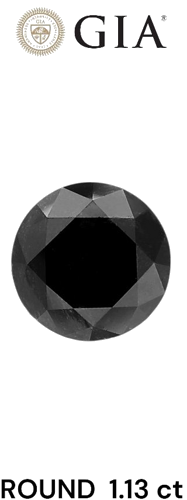 1.13 carat Fancy Black-VVS2 Excellent cut Natūralus Round Deimantas (1)
