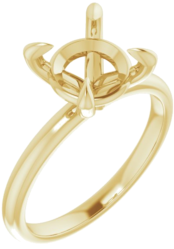 Sužadėtuvių Žiedas „Solitaire“ 585 Geltonojo Aukso Round 8.8mm (1)