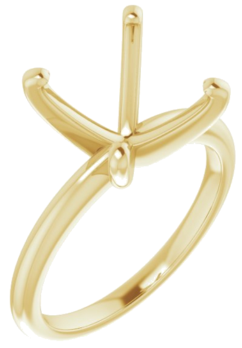 Sužadėtuvių Žiedas „Solitaire“ 585 Geltonojo Aukso Cushion 10mm (1)