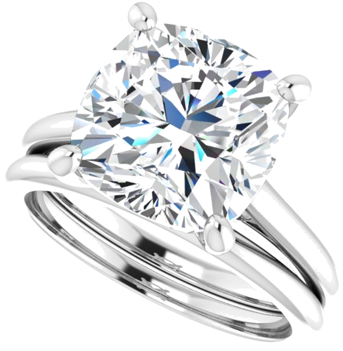 Sužadėtuvių Žiedas „Accented Infinity-Inspired“ 14k white gold Cushion 10mm (10)