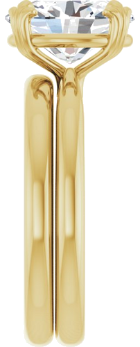 Sužadėtuvių Žiedas „Solitaire“ 14k yellow gold Oval 10mm x 8mm (9)
