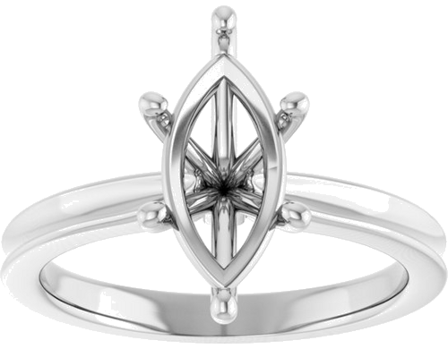 Sužadėtuvių Žiedas 14k white gold Marquise 12mm x 6mm (3)
