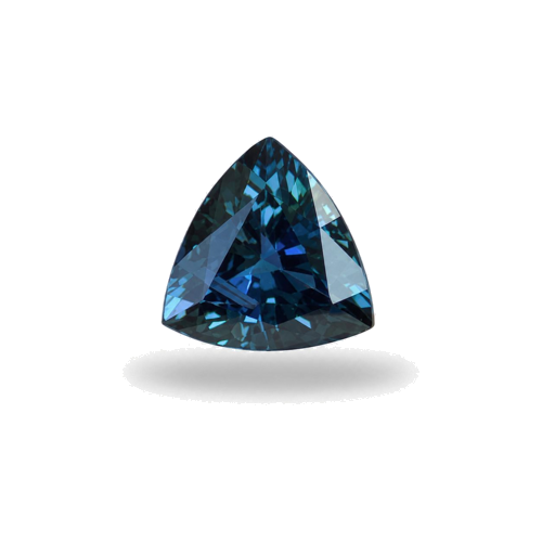 0.62 carat BLUE Trilliant Safyras (1)