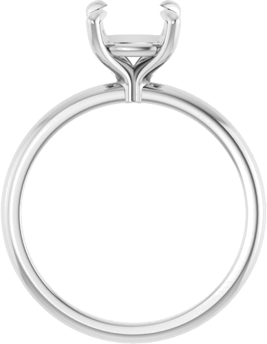 Platinum  7x7 mm Cushion Solitaire Engagement Ring Mounting (2)