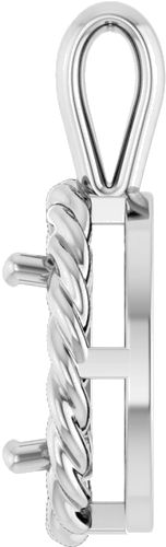 Pakabukas „Rope Solitaire Charm“ 925 Sidabro Oval 9mm x 7mm (3)
