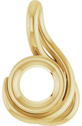 Pakabukas „Bezel-Set Solitaire Freeform“ 14k yellow gold Round 5.8mm (1)