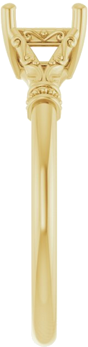 Sužadėtuvių Žiedas „Sculptural“ 14k yellow gold Square 5mm (4)
