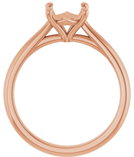 14K Rose 9x7 mm Oval Solitaire Engagement Ring Mounting (2)