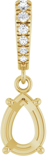 Pakabukas „Accented“ 14k yellow gold Pear 7mm x 5mm (2)