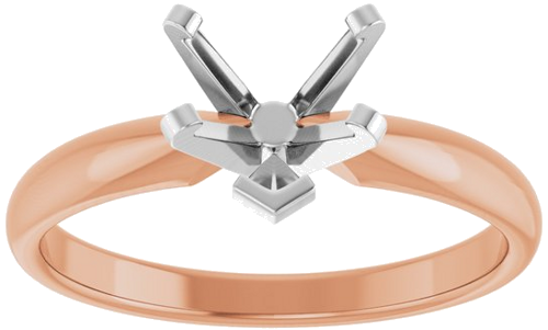 Sužadėtuvių Žiedas „Solitaire“ 14k rose/white gold Heart 6.5mm (3)