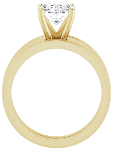 14K Yellow 9x7 mm Oval Solitaire Engagement Ring Mounting (7)