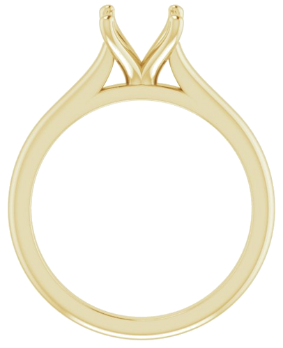14K Yellow 7 mm Round Solitaire Engagement Ring Mounting (2)