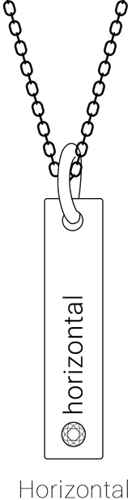 Sterling Silver 1.5 mm Round 1-Stone Engravable 4-Sided Bar 16-18  Necklace Mounting (6)