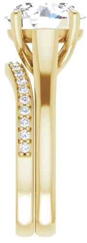 Sužadėtuvių Žiedas „Solitaire“ 14k yellow gold Round 10mm (9)