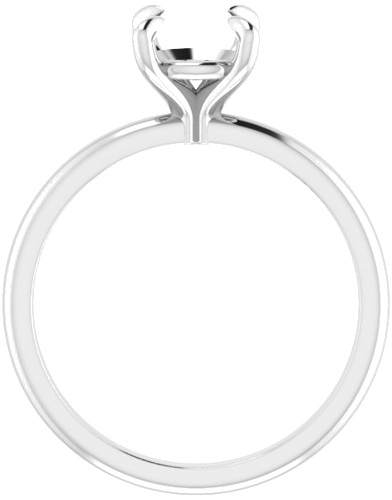 Sužadėtuvių Žiedas „Solitaire“ 585 Baltojo Aukso Round 7mm (2)