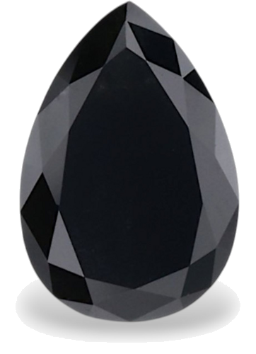 0.68 carat Fancy Black-VVS2 Natūralus Pear Deimantas (1)