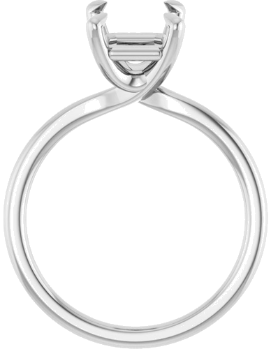 Sužadėtuvių Žiedas 14k white gold Emerald 9mm x 7mm (2)